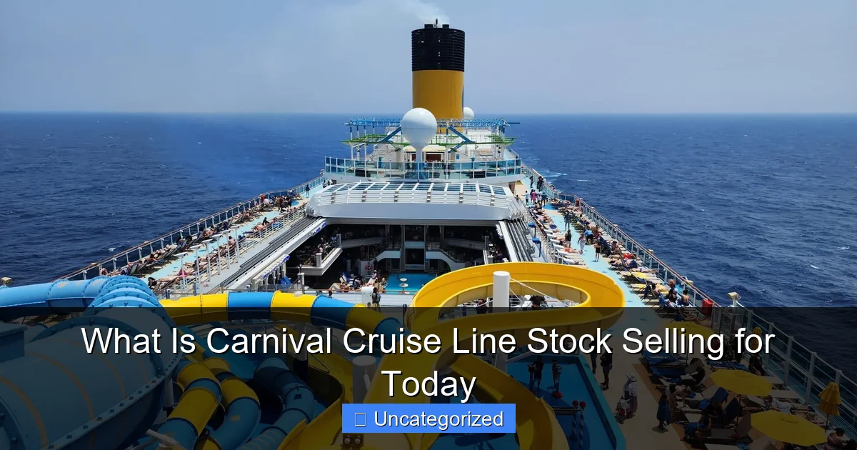 What Is Carnival Cruise Line Stock Selling for Today