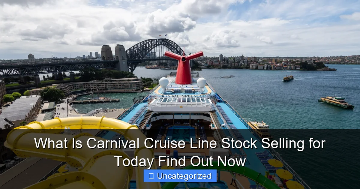 What Is Carnival Cruise Line Stock Selling for Today Find Out Now