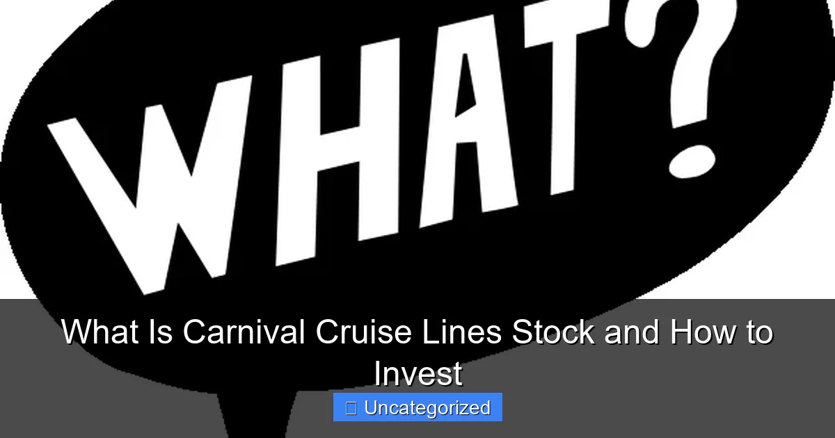 What Is Carnival Cruise Lines Stock and How to Invest