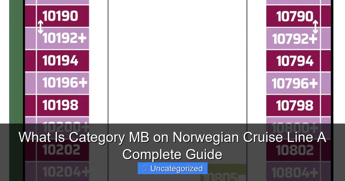 What Is Category MB on Norwegian Cruise Line A Complete Guide