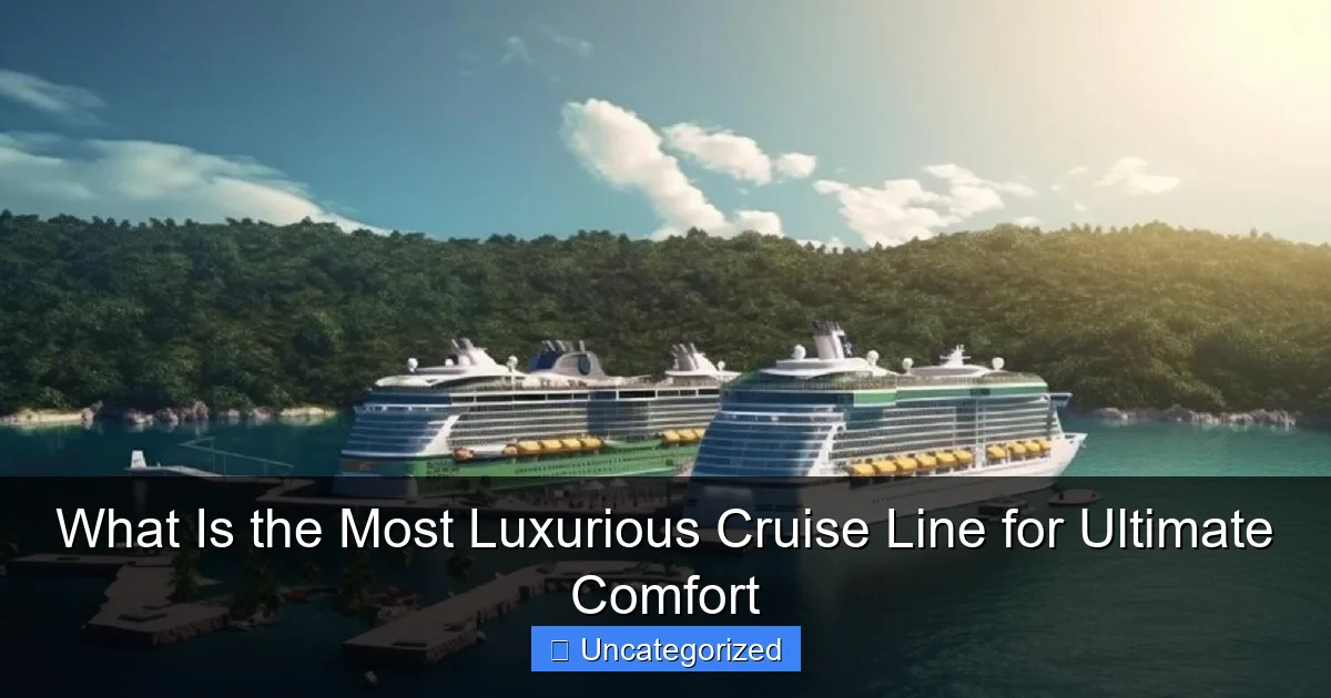What Is the Most Luxurious Cruise Line for Ultimate Comfort