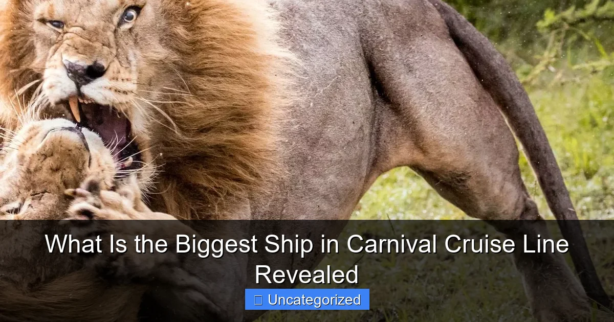 What Is the Biggest Ship in Carnival Cruise Line Revealed