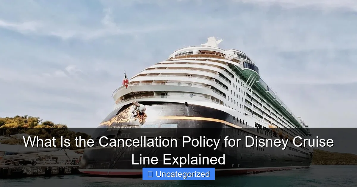 What Is the Cancellation Policy for Disney Cruise Line Explained