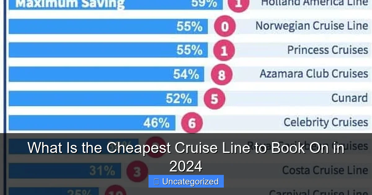 What Is the Cheapest Cruise Line to Book On in 2024