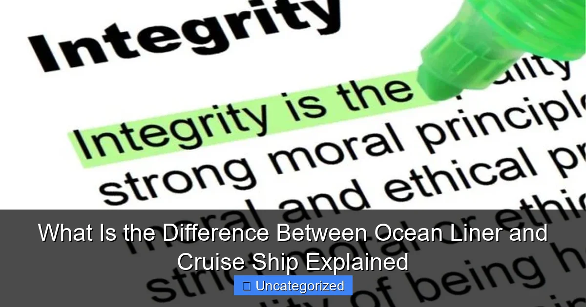 What Is the Difference Between Ocean Liner and Cruise Ship Explained