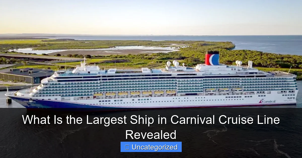 What Is the Largest Ship in Carnival Cruise Line Revealed