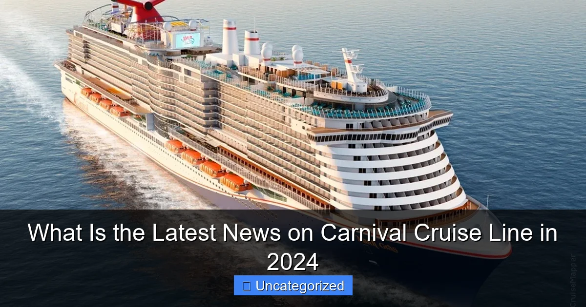What Is the Latest News on Carnival Cruise Line in 2024