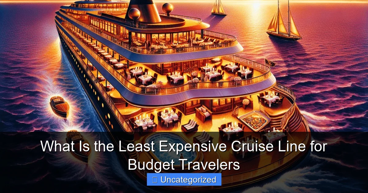 What Is the Least Expensive Cruise Line for Budget Travelers