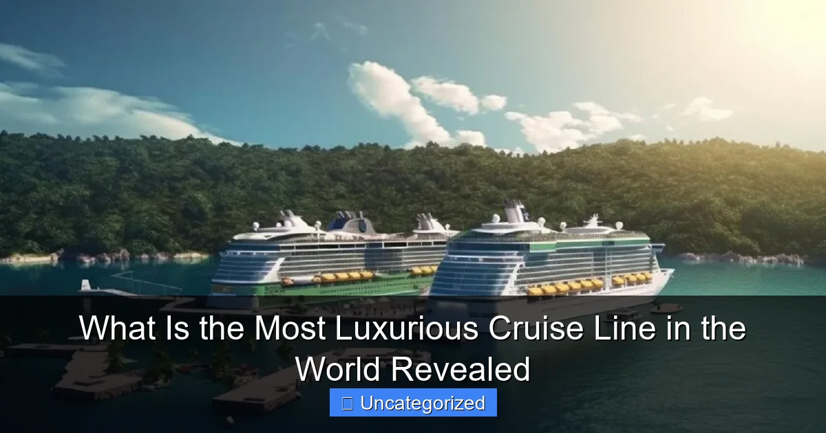 What Is the Most Luxurious Cruise Line in the World Revealed