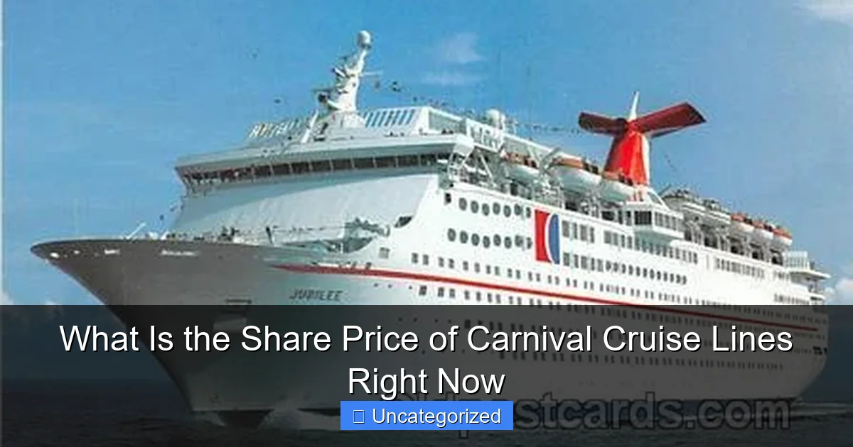 What Is the Share Price of Carnival Cruise Lines Right Now