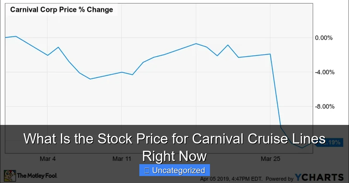What Is the Stock Price for Carnival Cruise Lines Right Now