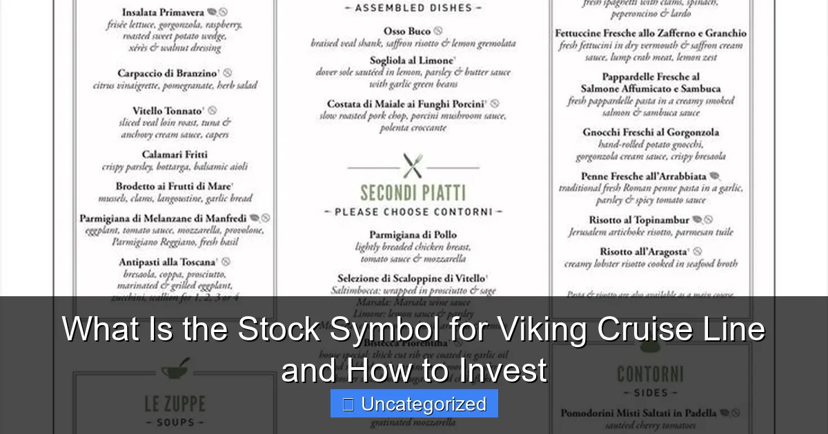 What Is the Stock Symbol for Viking Cruise Line and How to Invest