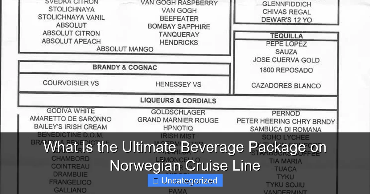 What Is the Ultimate Beverage Package on Norwegian Cruise Line