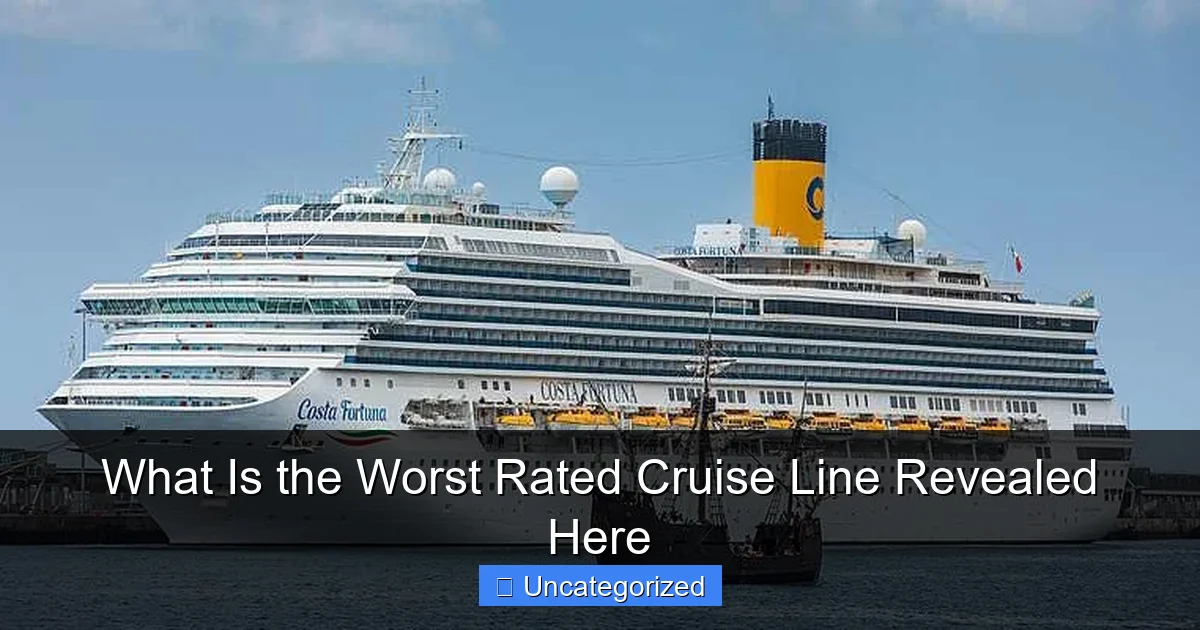 What Is the Worst Rated Cruise Line Revealed Here