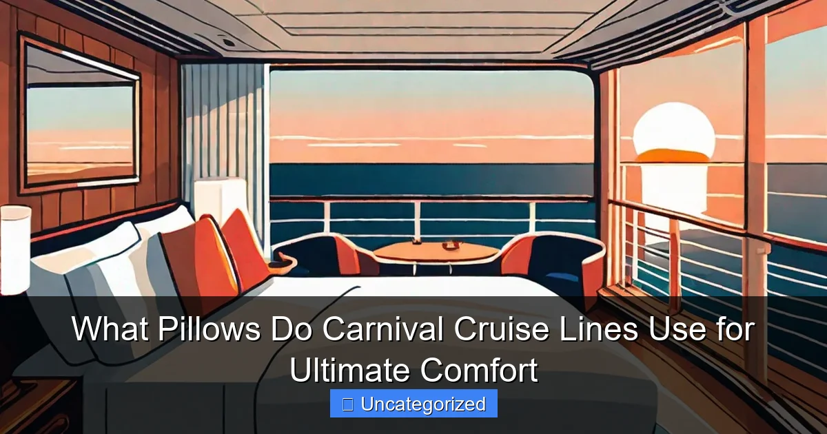 What Pillows Do Carnival Cruise Lines Use for Ultimate Comfort