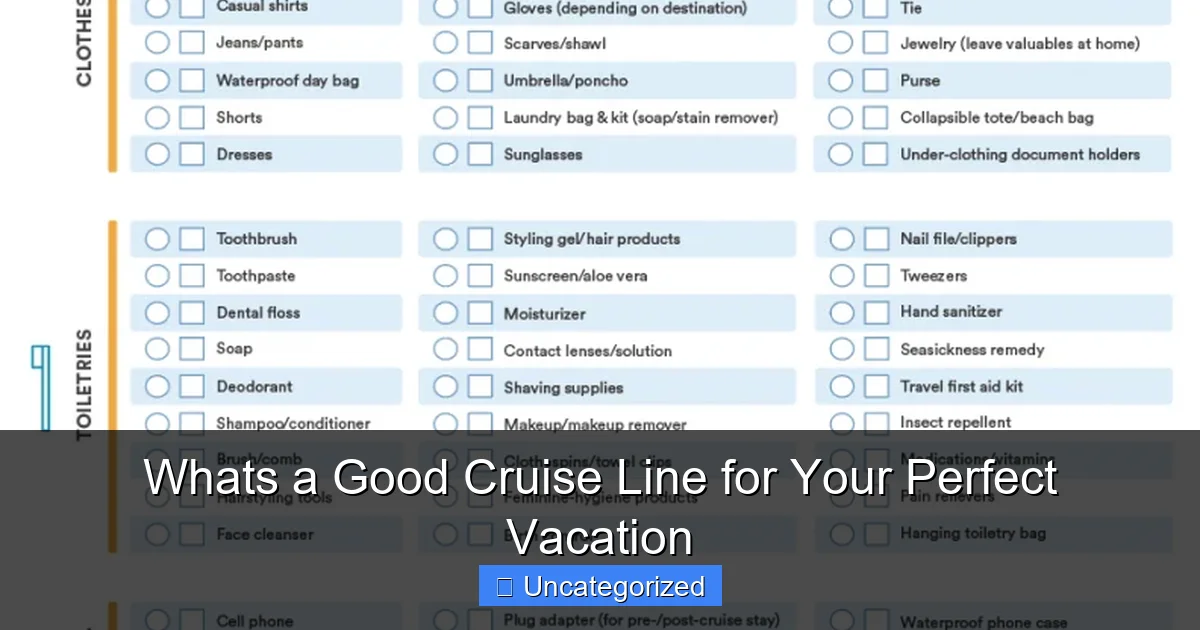 Whats a Good Cruise Line for Your Perfect Vacation