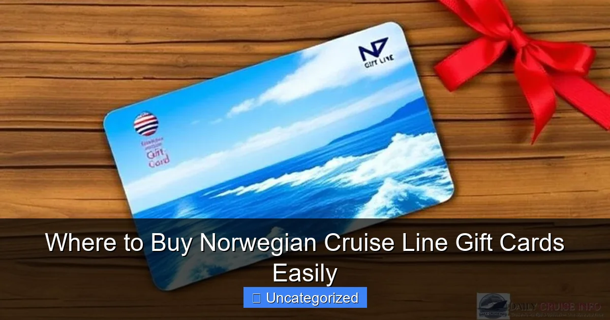 Where to Buy Norwegian Cruise Line Gift Cards Easily