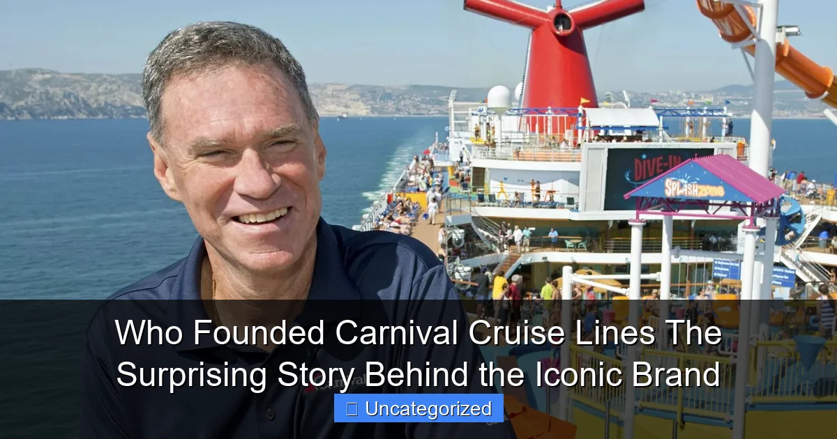 Who Founded Carnival Cruise Lines The Surprising Story Behind the Iconic Brand