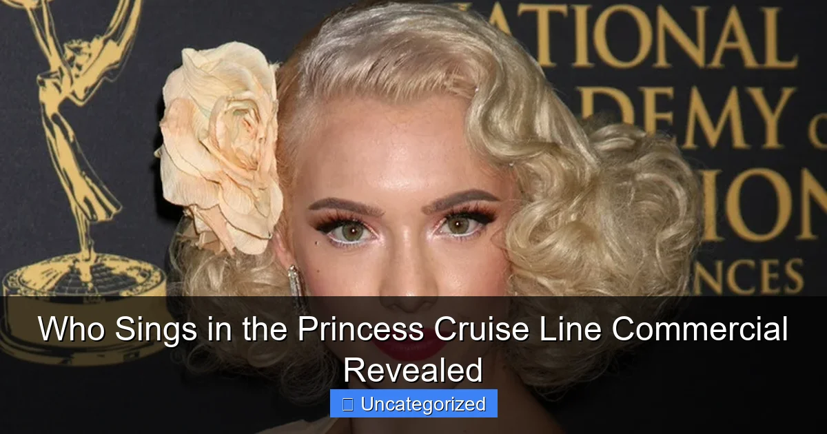 Who Sings in the Princess Cruise Line Commercial Revealed