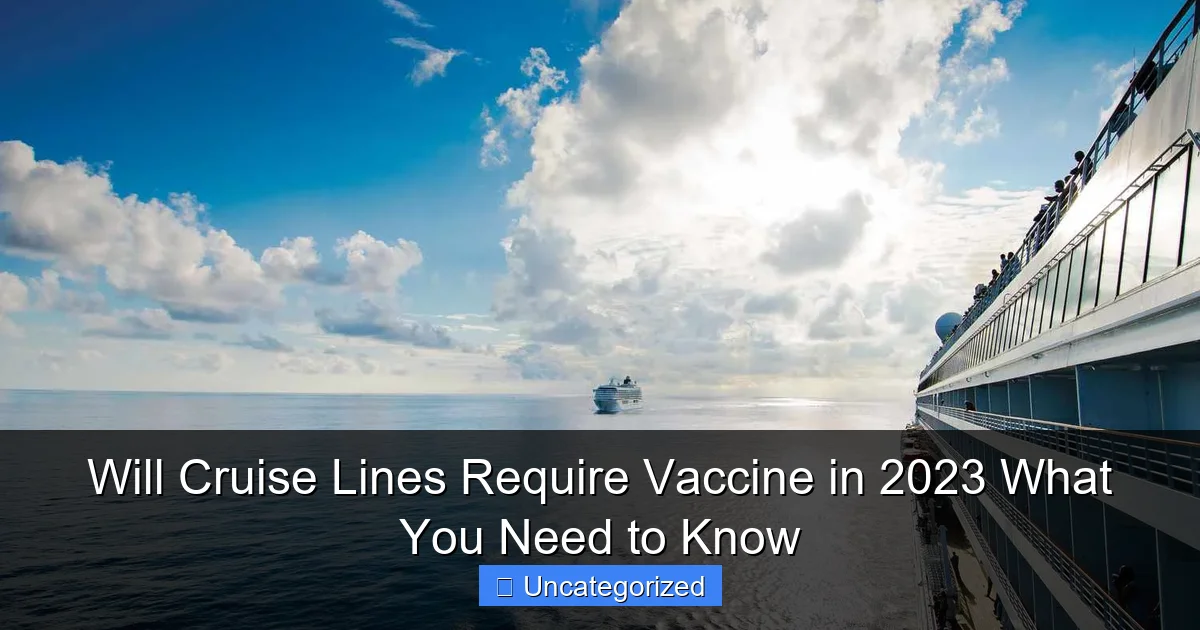 Will Cruise Lines Require Vaccine in 2023 What You Need to Know