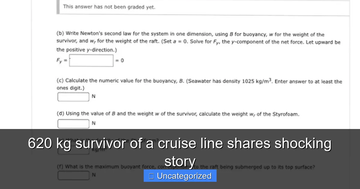 620 kg survivor of a cruise line shares shocking story