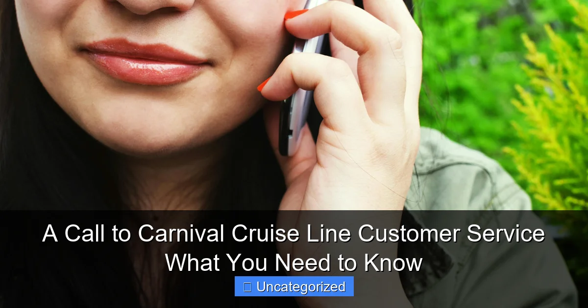 A Call to Carnival Cruise Line Customer Service What You Need to Know