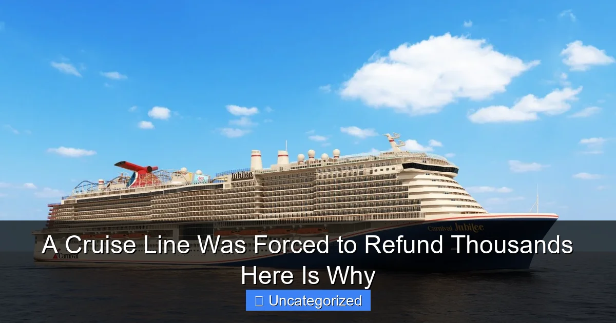 A Cruise Line Was Forced to Refund Thousands Here Is Why