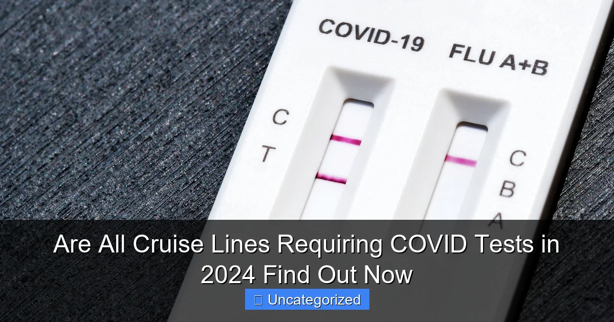 Are All Cruise Lines Requiring COVID Tests in 2024 Find Out Now