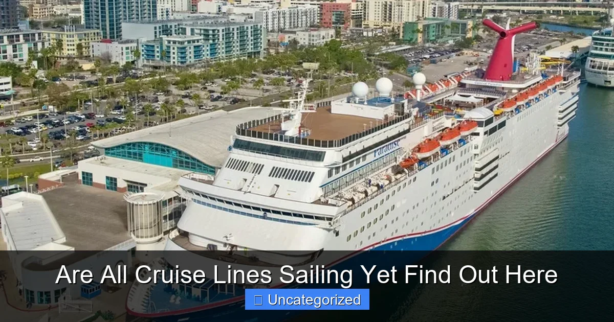 Are All Cruise Lines Sailing Yet Find Out Here