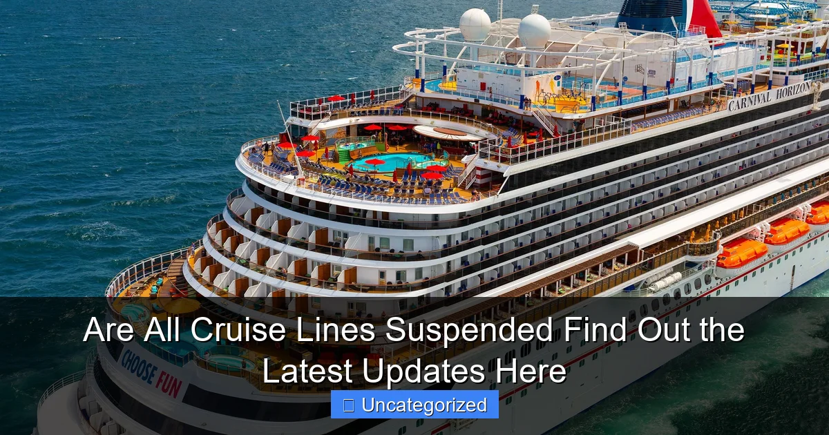 Are All Cruise Lines Suspended Find Out the Latest Updates Here