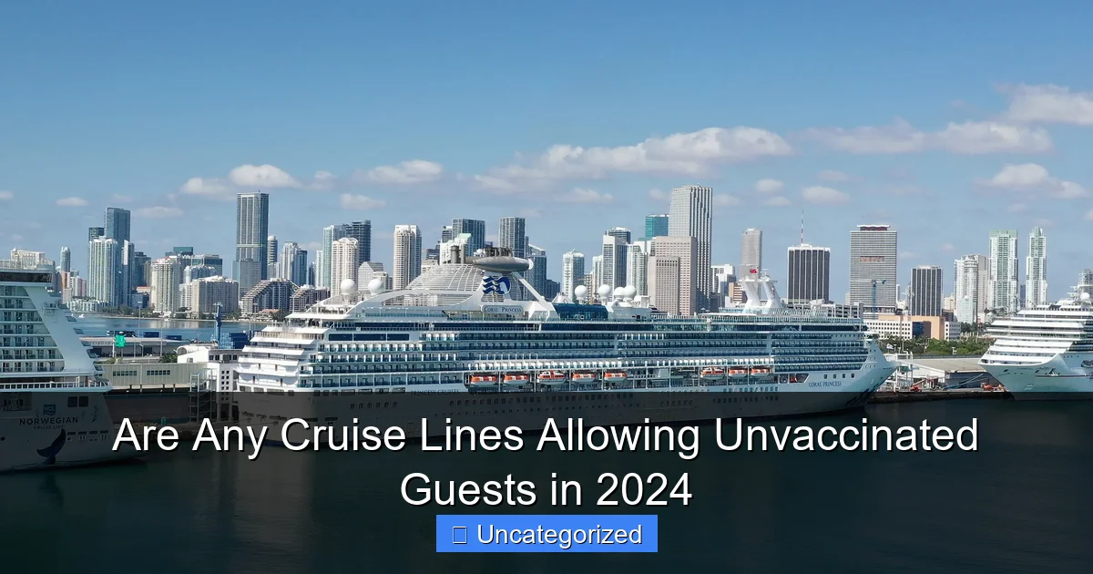 Are Any Cruise Lines Allowing Unvaccinated Guests in 2024