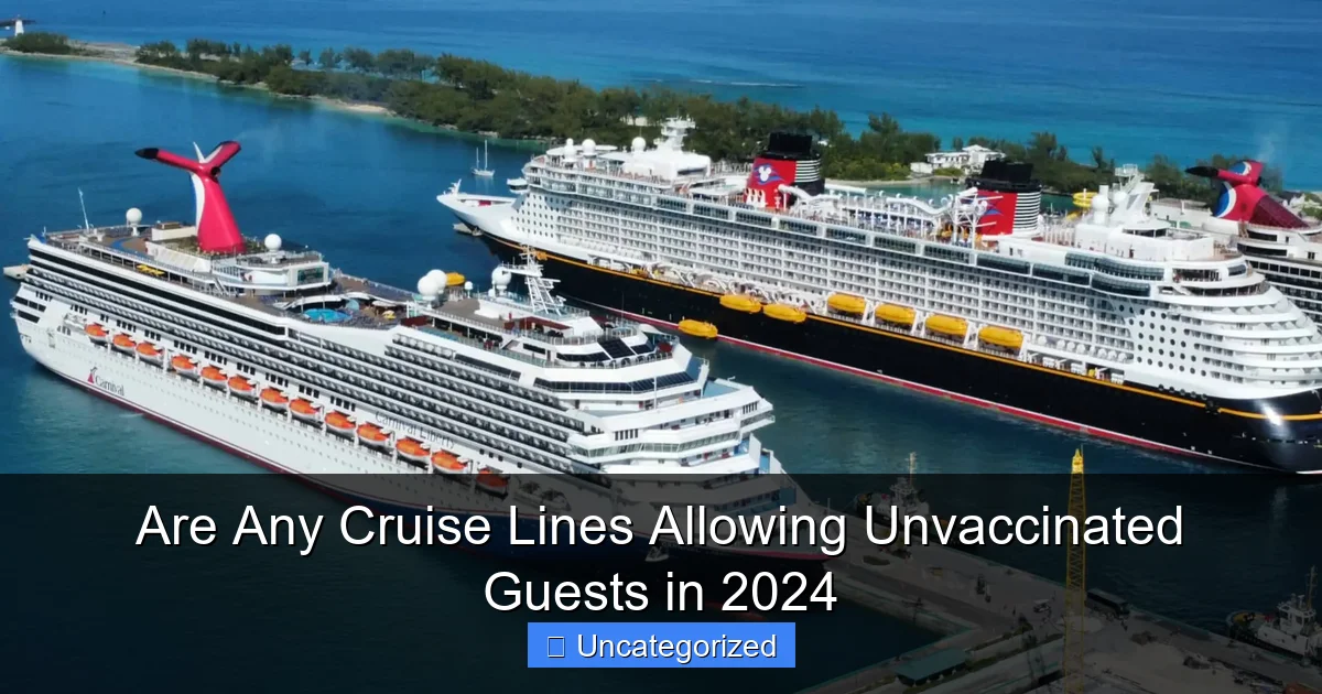 Are Any Cruise Lines Allowing Unvaccinated Guests in 2024