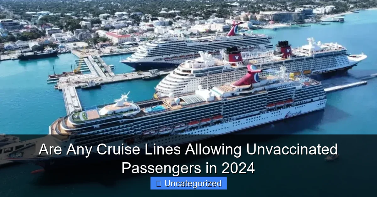 Are Any Cruise Lines Allowing Unvaccinated Passengers in 2024