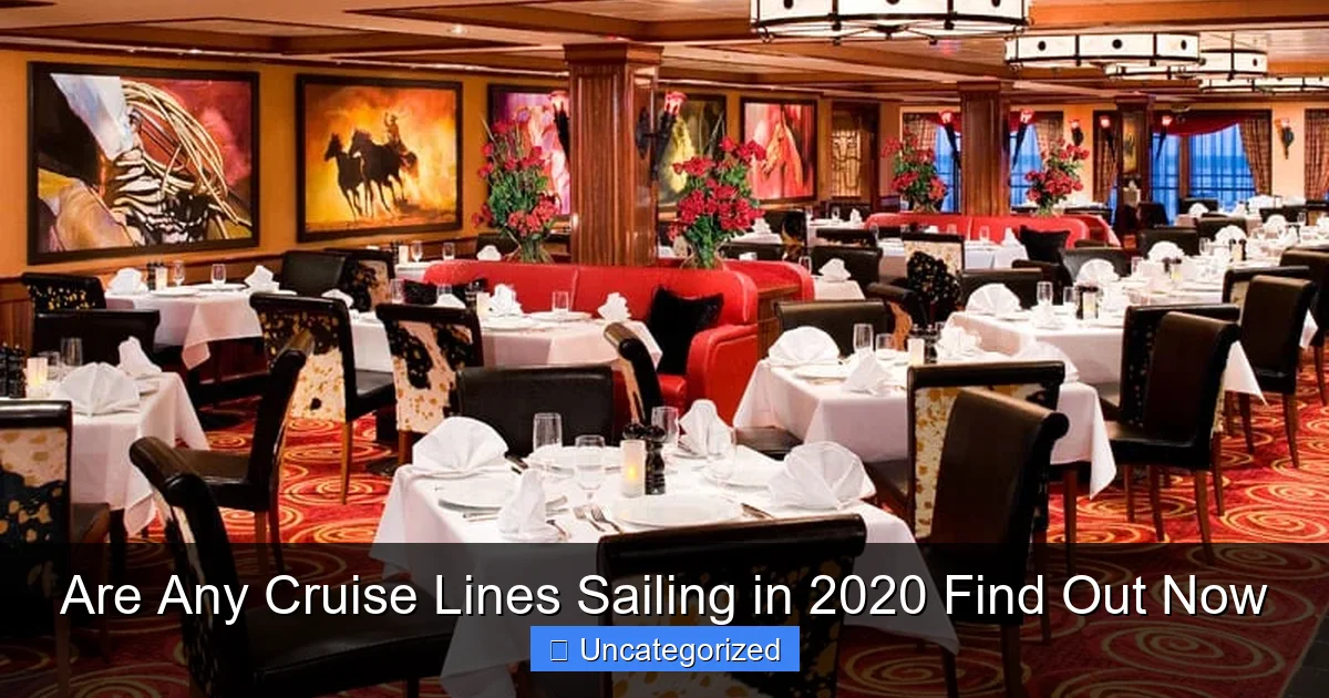 Are Any Cruise Lines Sailing in 2020 Find Out Now