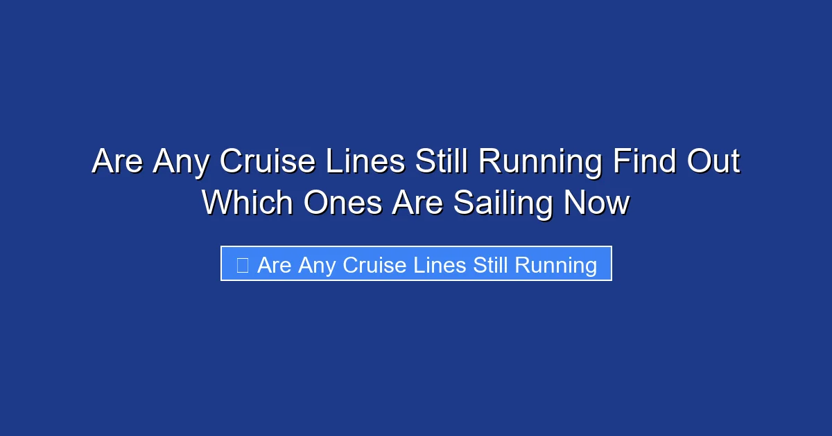Are Any Cruise Lines Still Running Find Out Which Ones Are Sailing Now