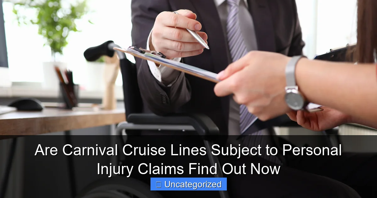 Are Carnival Cruise Lines Subject to Personal Injury Claims Find Out Now