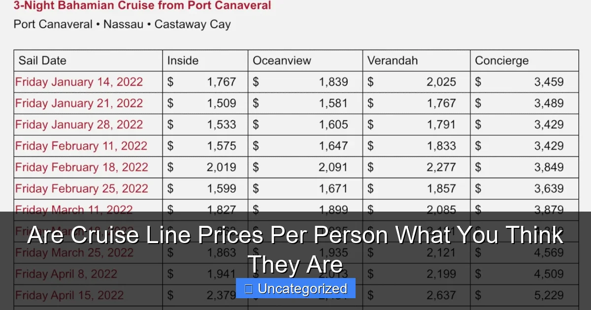 Are Cruise Line Prices Per Person What You Think They Are