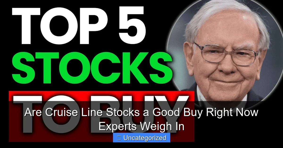 Are Cruise Line Stocks a Good Buy Right Now Experts Weigh In