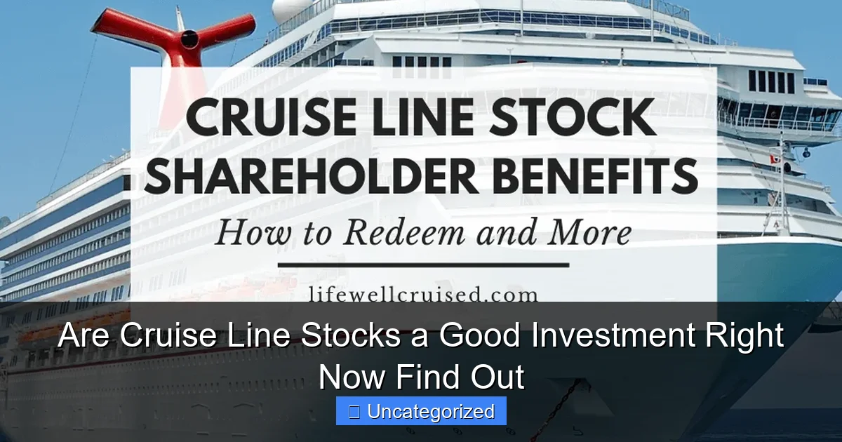 Are Cruise Line Stocks a Good Investment Right Now Find Out