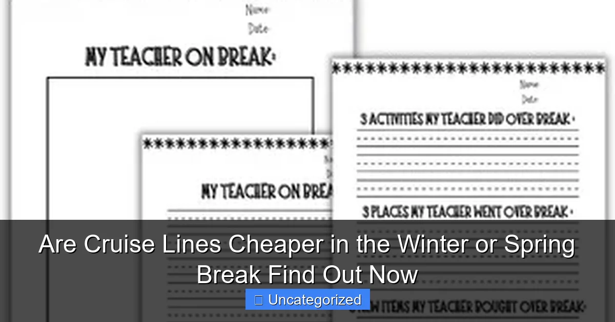 Are Cruise Lines Cheaper in the Winter or Spring Break Find Out Now