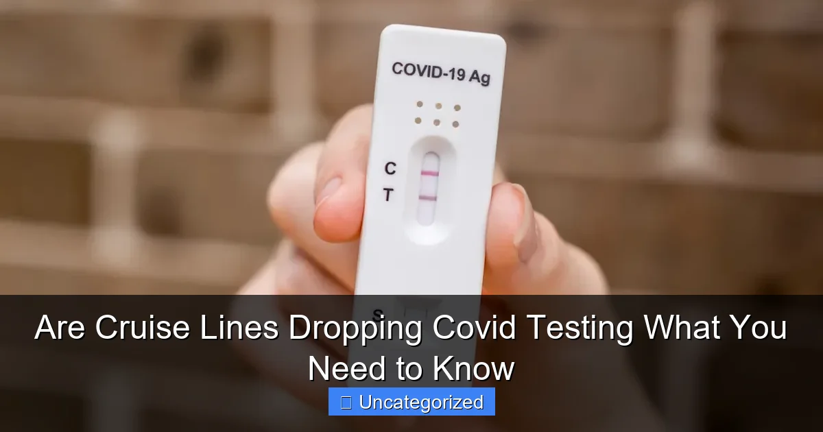 Are Cruise Lines Dropping Covid Testing What You Need to Know