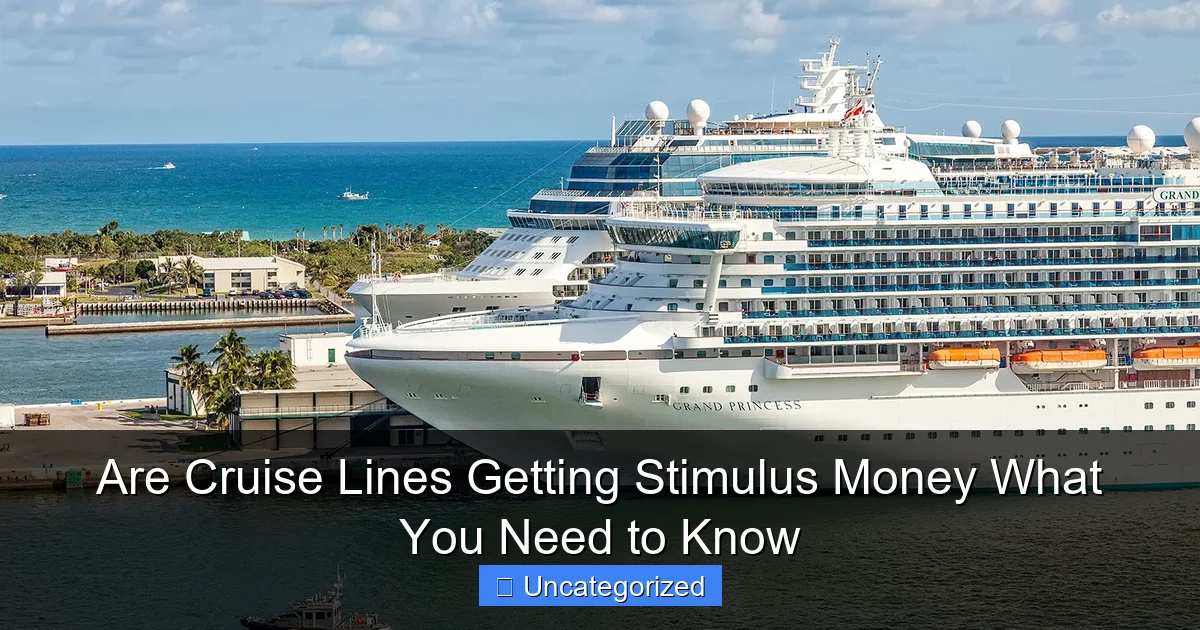 Are Cruise Lines Getting Stimulus Money What You Need to Know