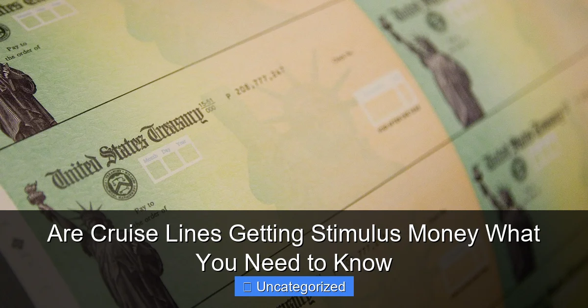 Are Cruise Lines Getting Stimulus Money What You Need to Know