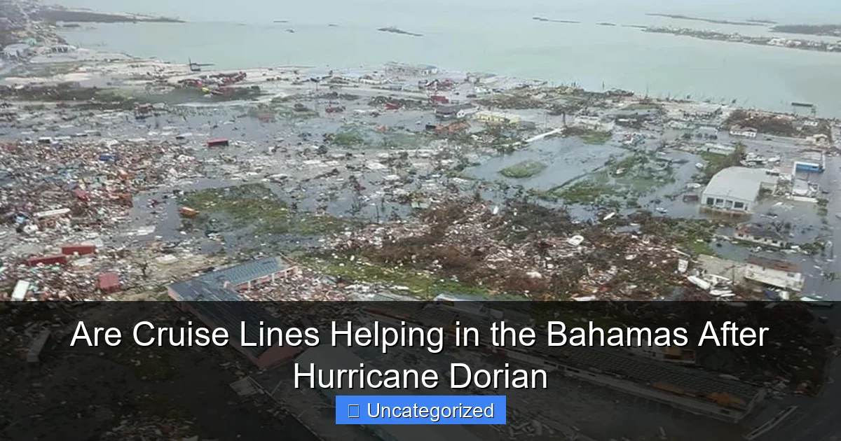 Are Cruise Lines Helping in the Bahamas After Hurricane Dorian