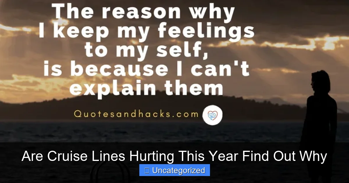 Are Cruise Lines Hurting This Year Find Out Why