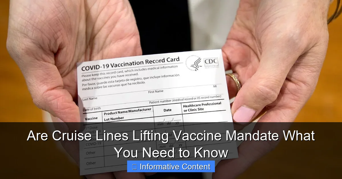 Are Cruise Lines Lifting Vaccine Mandate What You Need to Know