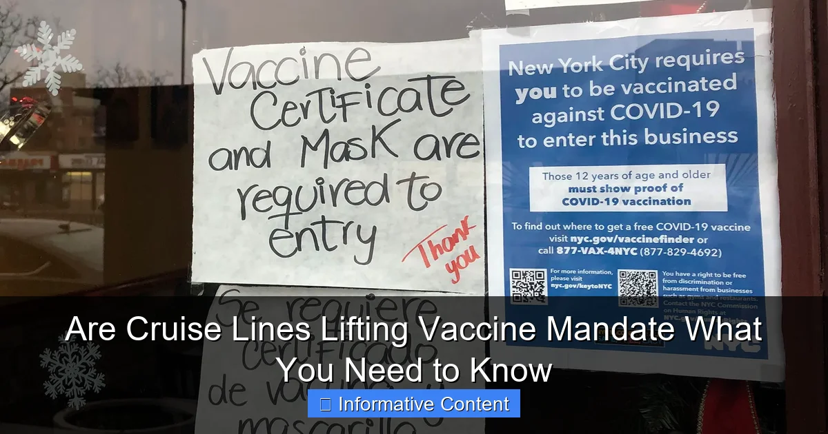 Are Cruise Lines Lifting Vaccine Mandate What You Need to Know