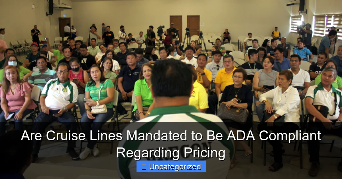 Are Cruise Lines Mandated to Be ADA Compliant Regarding Pricing