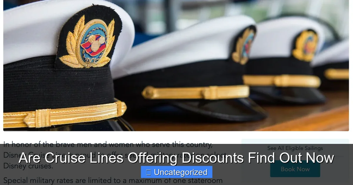 Are Cruise Lines Offering Discounts Find Out Now