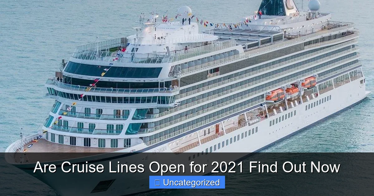 Are Cruise Lines Open for 2021 Find Out Now